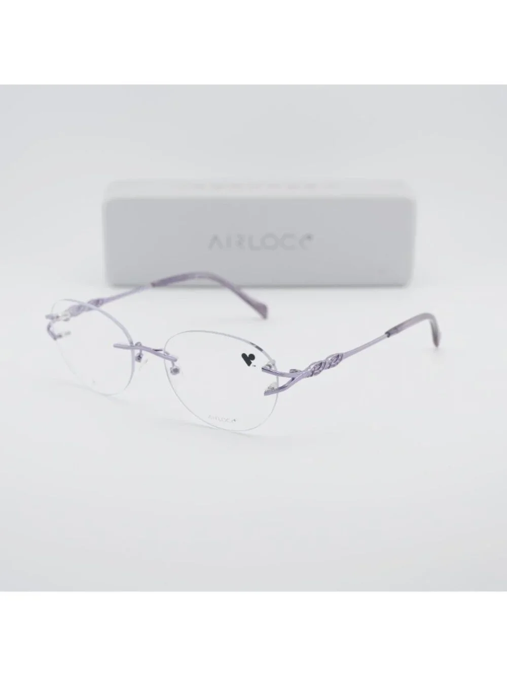 AIRLOCK JADE 202 532 Rimless Cat Eye Eyeglasses 52mm – Lilac